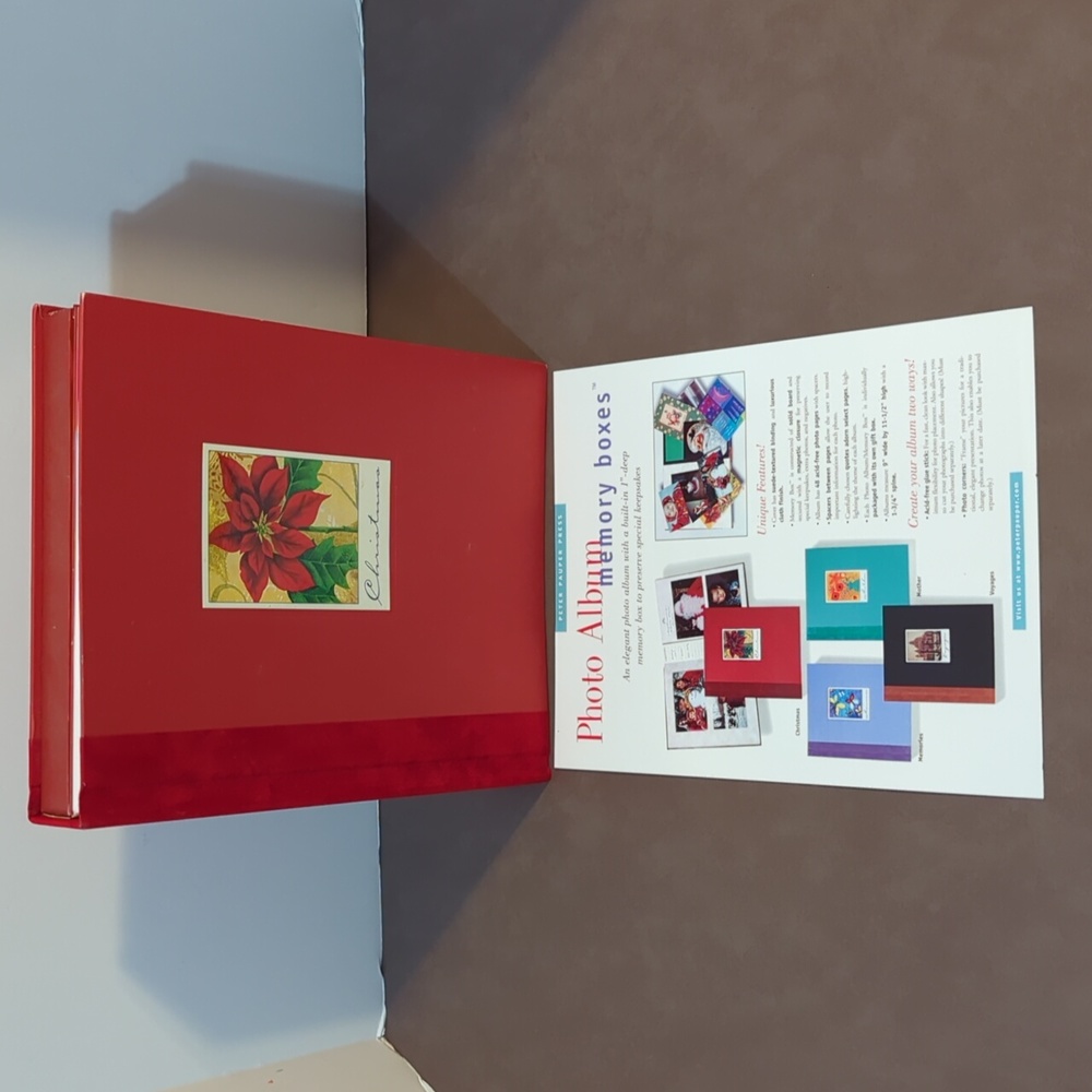 Peter Pauper Press Christmas Photo Album Memory Box